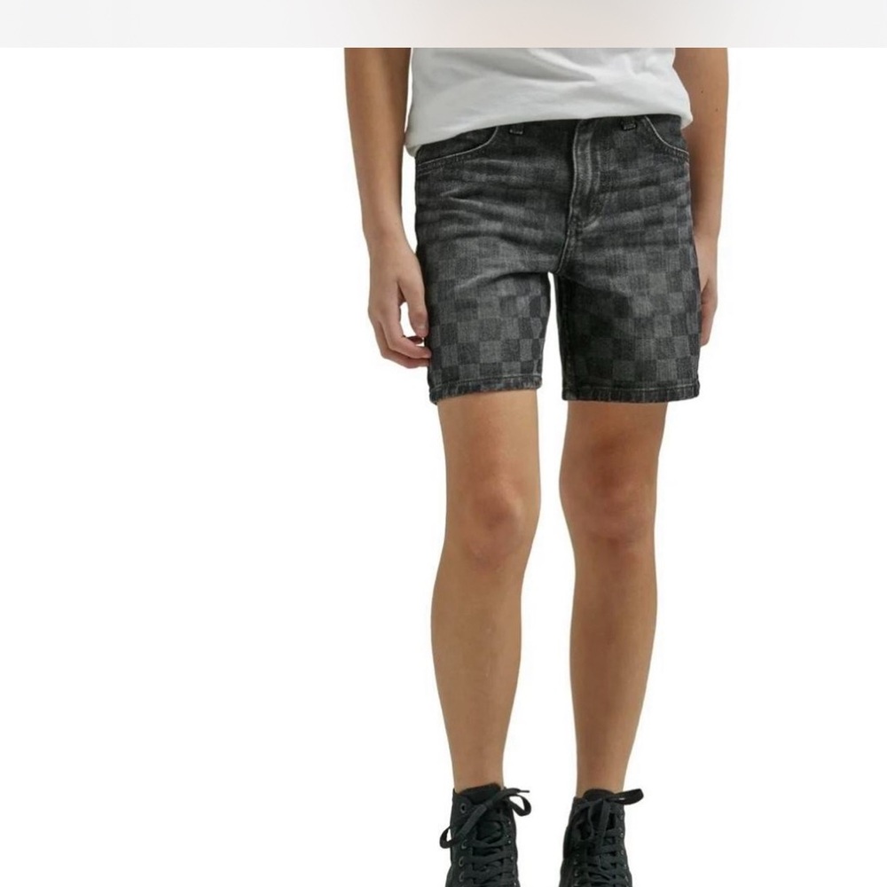Wrangler Black Checkered Boys Shorts